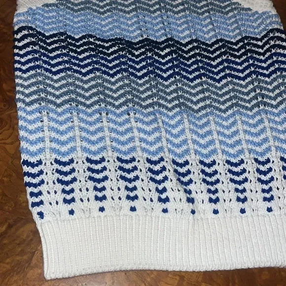 NWT Ann Taylor LOFT Textured Stripe Halter Sweater Sleeveless Knit XS - Picture 4 of 7